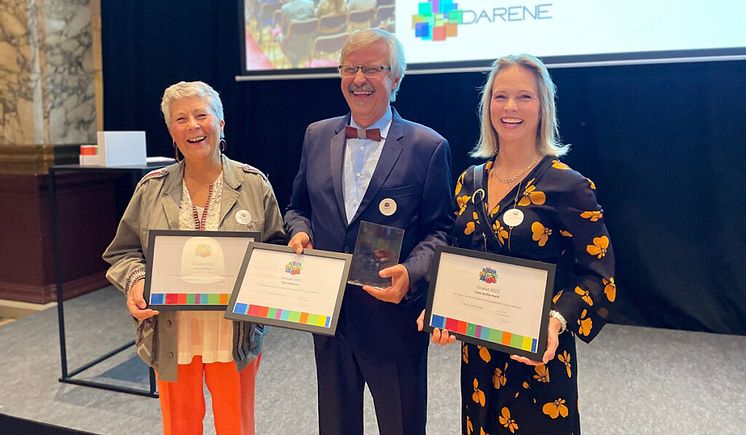 Anne Girault, Reinhard Six och Lina Gellermark på The Roger Léron Award