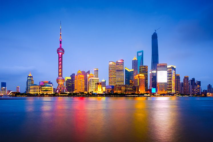 Shanghai får nu direktflyg från Stockholm Arlanda Airport. Foto Shutterstock.