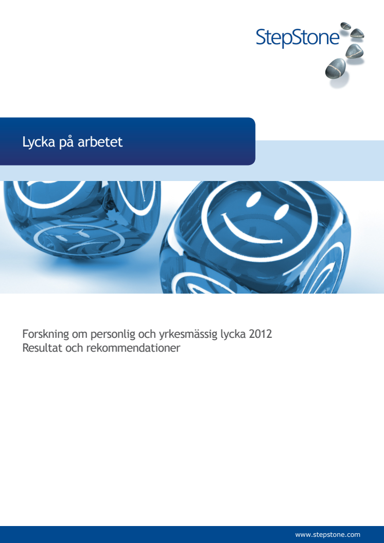 Undersökning om personlig och yrkesmässig lycka på jobbet 2012