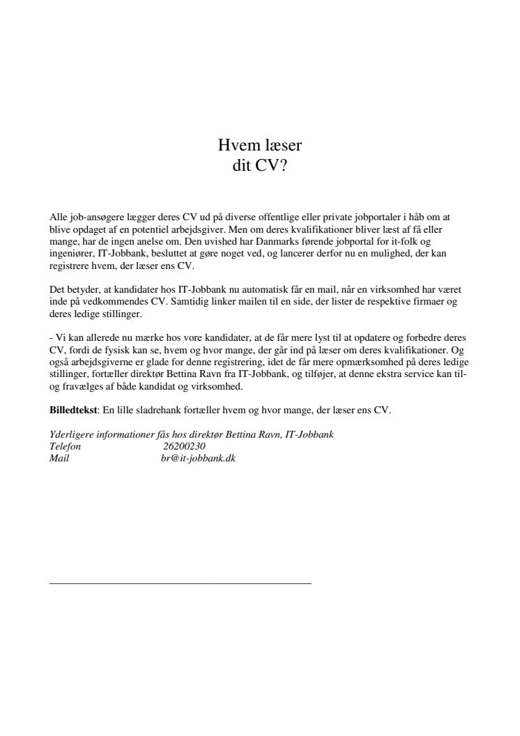 Se hvem der læser dit CV