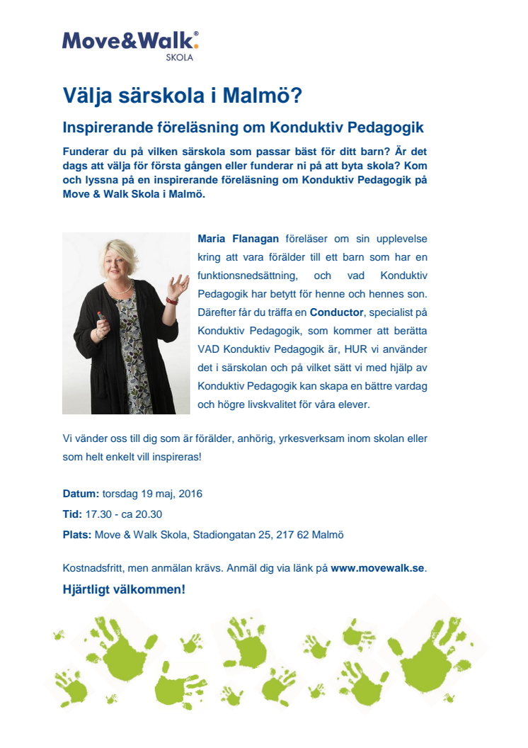 Välja särskola i Malmö? Inspirerande föreläsning om Konduktiv Pedagogik
