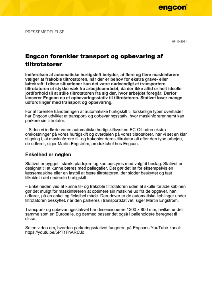 071021_press_Engcon forenkler transport og opbevaring af tiltrotatorer