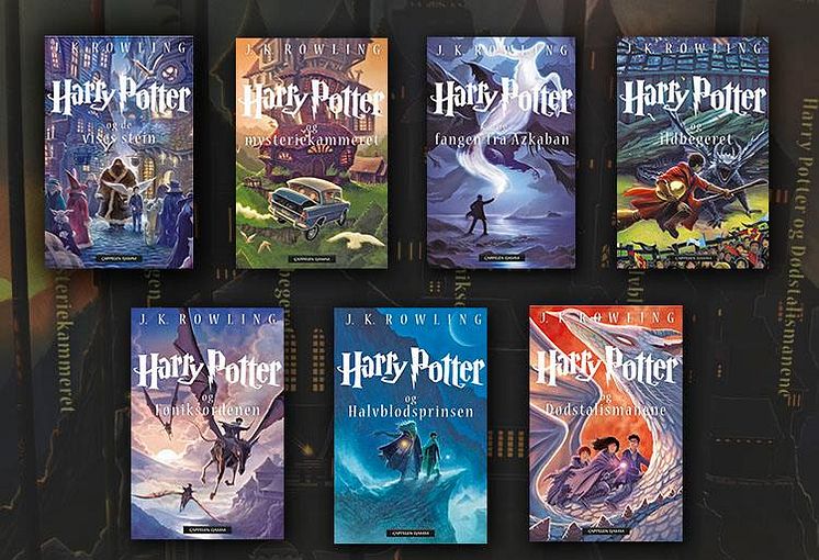 Harry Potter 1-7 med nye omslag