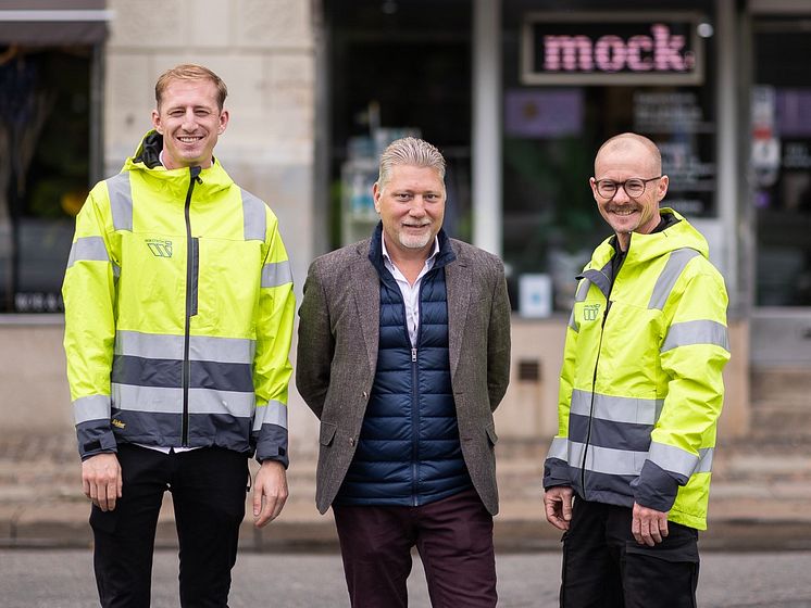 Simon Gustafsson (Wikström AB), Patrik Persson (teknisk direktör Wallensam), Henrik Quicklund (Wikström AB)