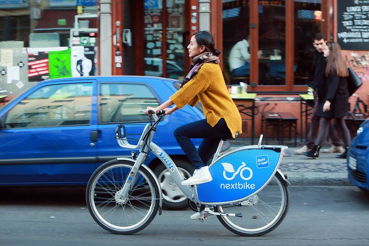 Nextbike lånecykel i Berlin 2015