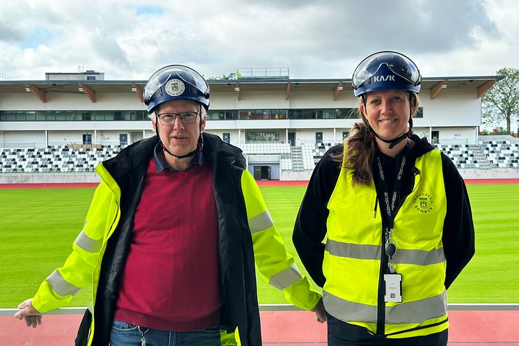 Projektledare Anders Emilsson och Cecilia Wahlskog