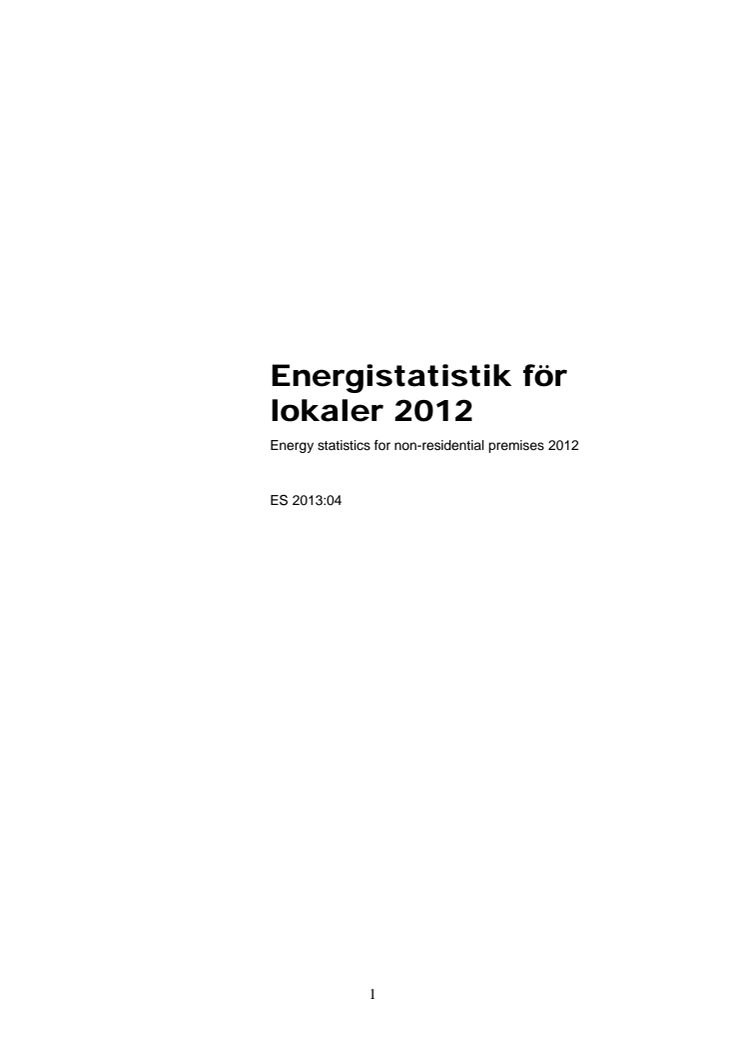  Energistatistik för lokaler