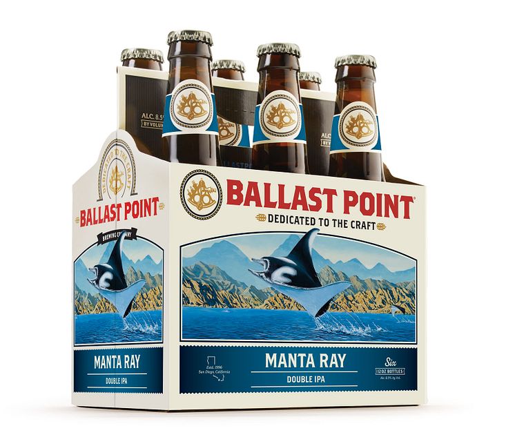 Ballast Point Manta Ray DIPA - 6-pk, web