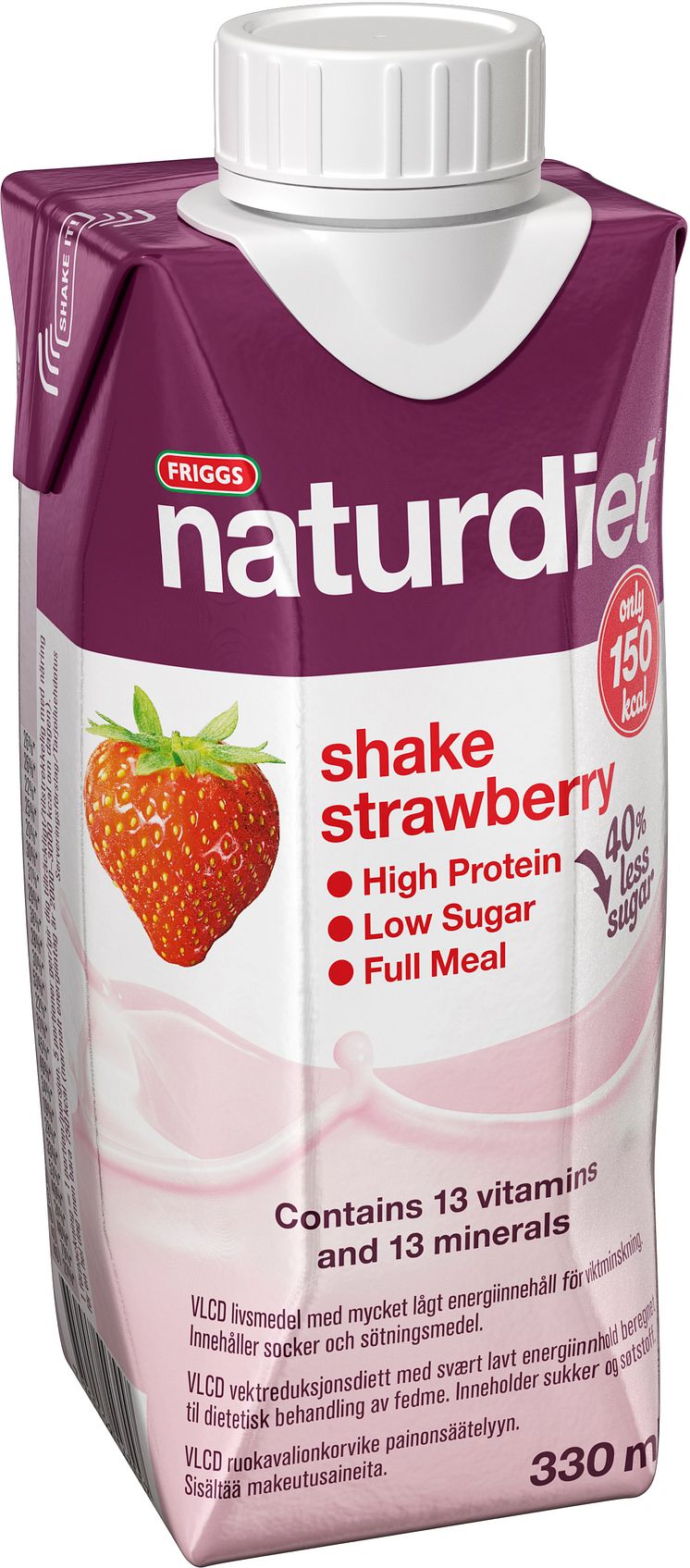 Naturdiet Strawberry shake - nu med mindre socker
