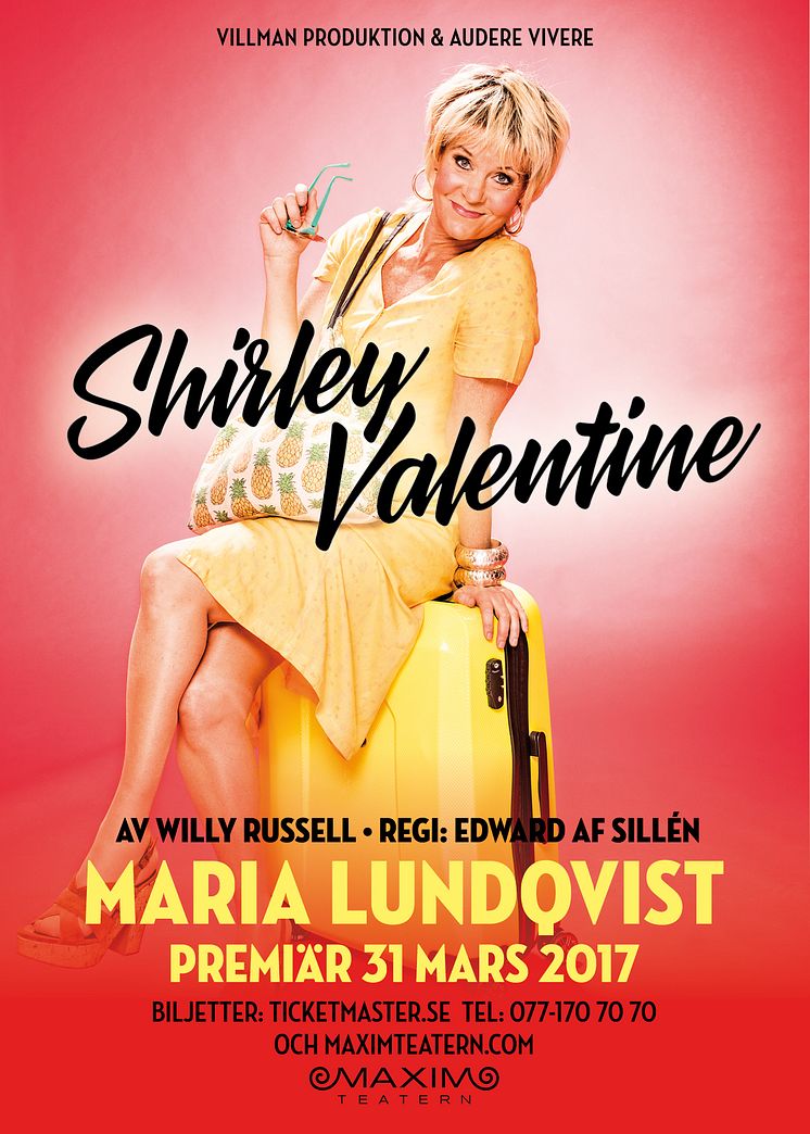 Maria Lundqvist "Shirley Valentine" Maximteatern 2017