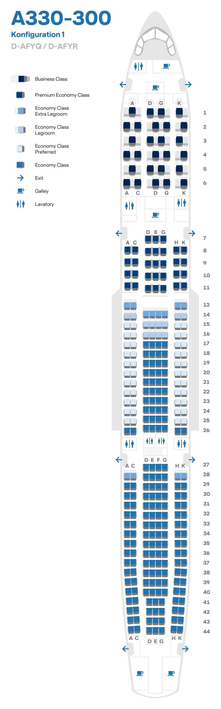 Sitzplan A330-300