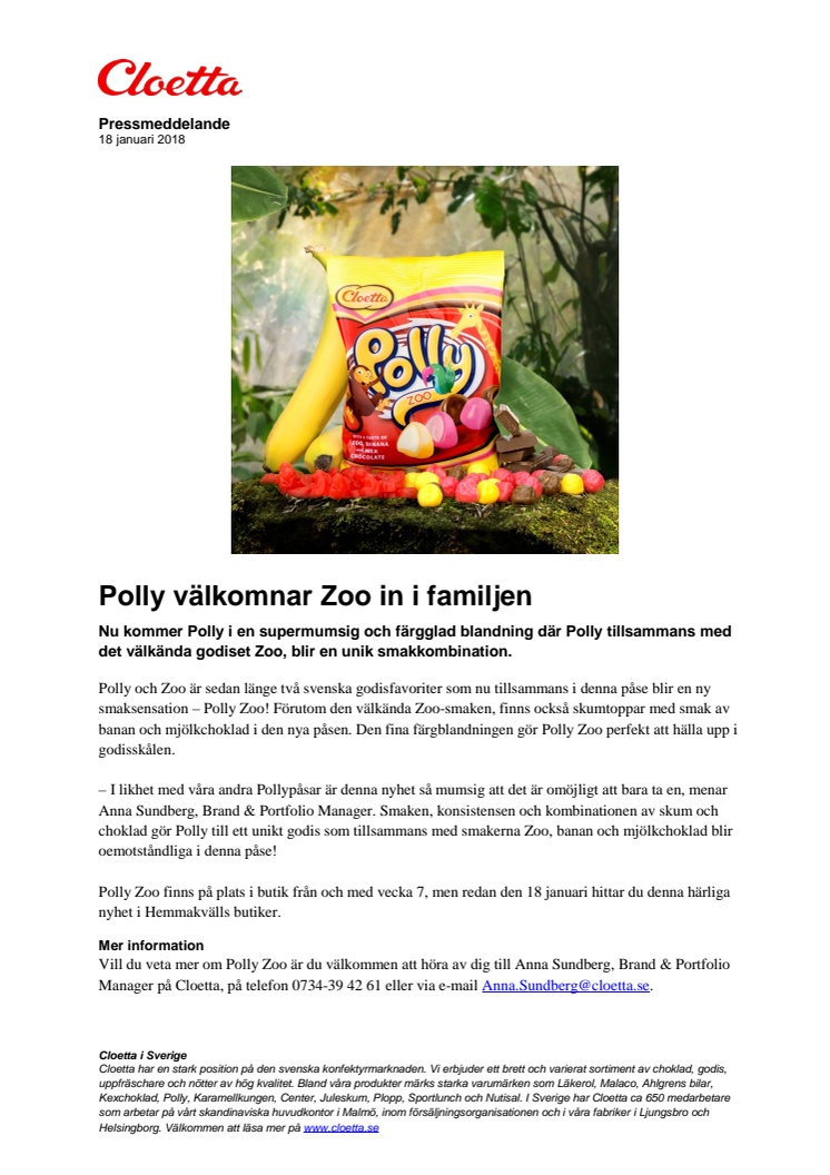 Polly välkomnar Zoo in i familjen