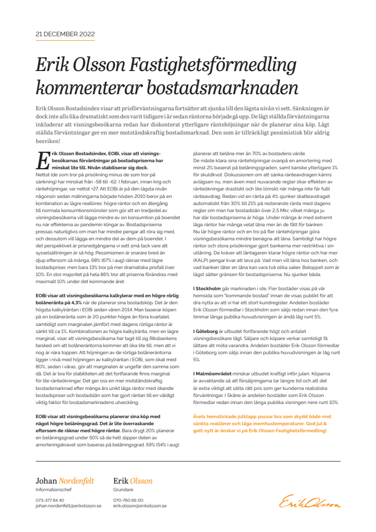 Erik Olsson Fastighetsförmedling kommenterar bostadsmarknaden 21 dec 22.pdf