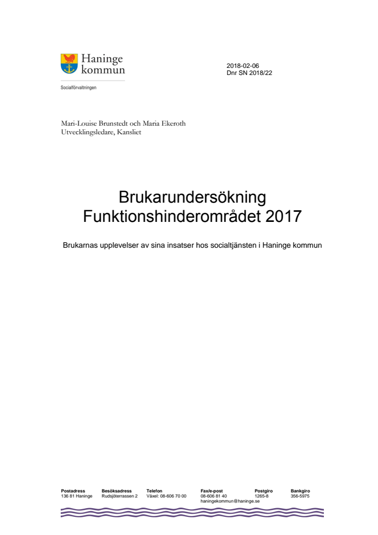 Rapport brukarundersökning  individ- och familjeomsorg (IFO) 2017 [PDF] 