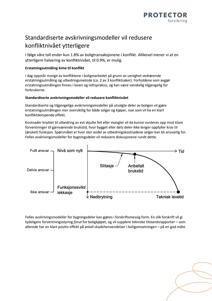 Standardiserte avskrivningsmodeller vil redusere konfliktnivået ytterligere