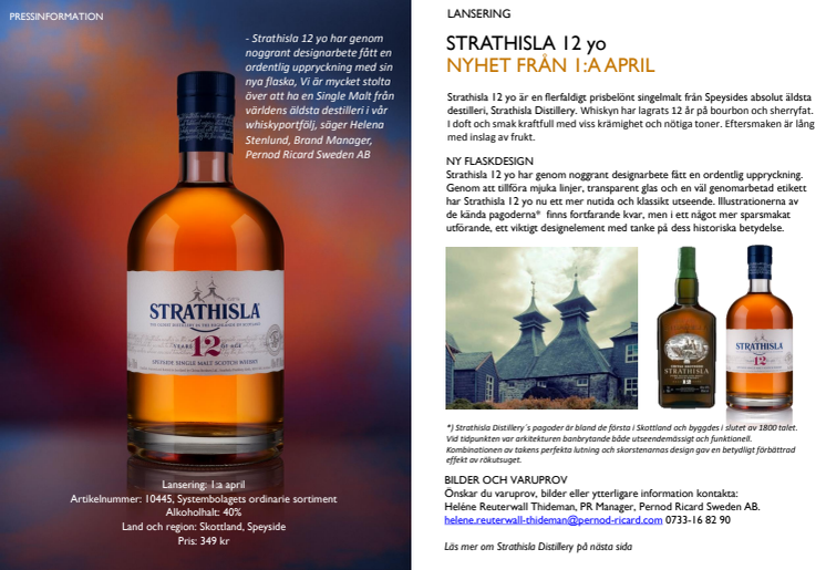 Lansering av Strathisla 12 yo