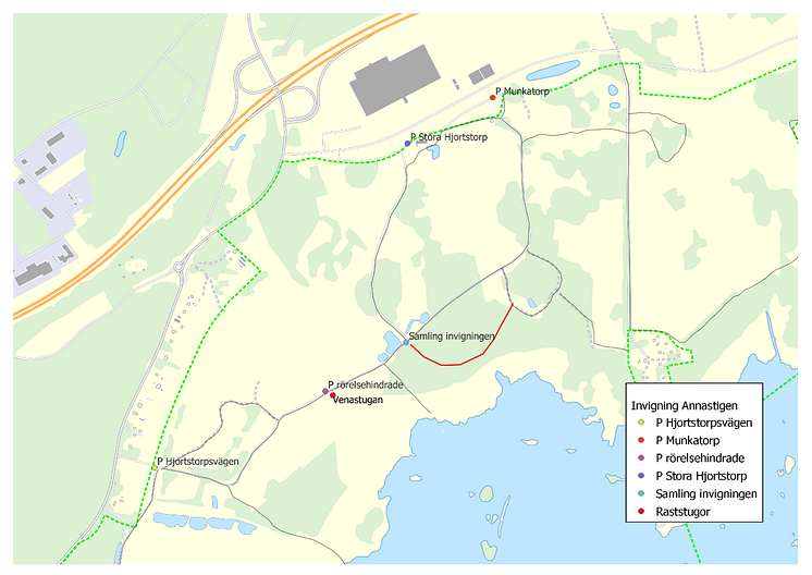 Karta - Invigning av Annastigen 2024