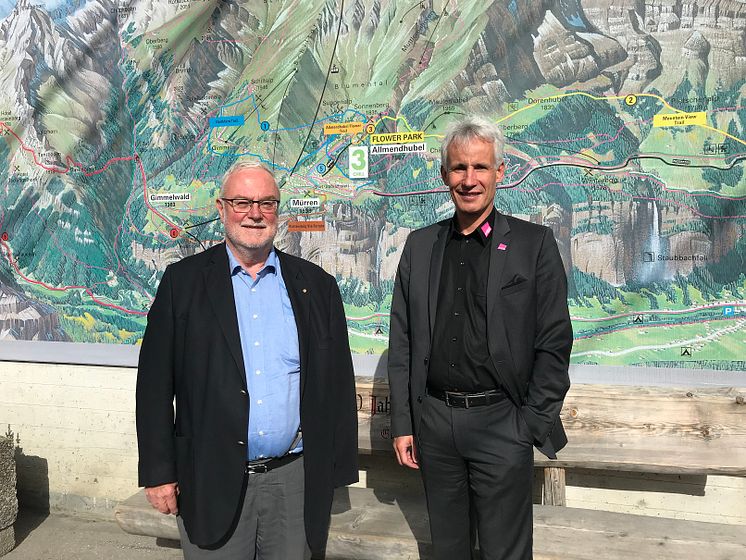 Peter Feuz, VR-Präsident, und Christoph Egger, Direktor Schilthornbahn AG