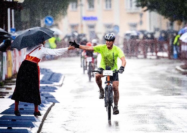 kranskulla i regn Cykelvasan