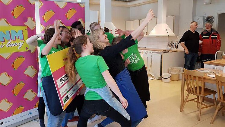 Team FoodForce-selfie med Christin Løkke