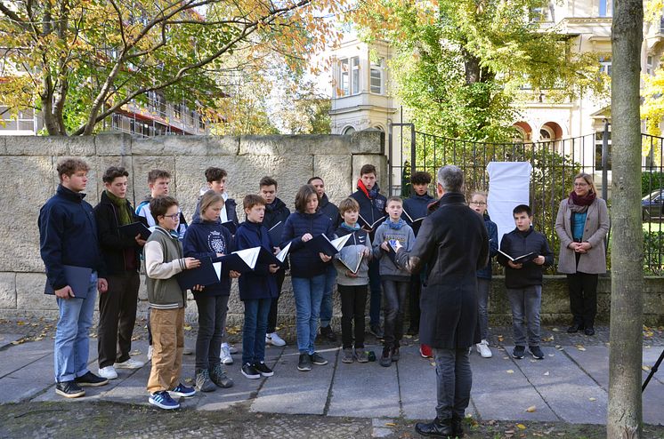 Thomanerchor singt bei der Einweihung der Gedenktafel 