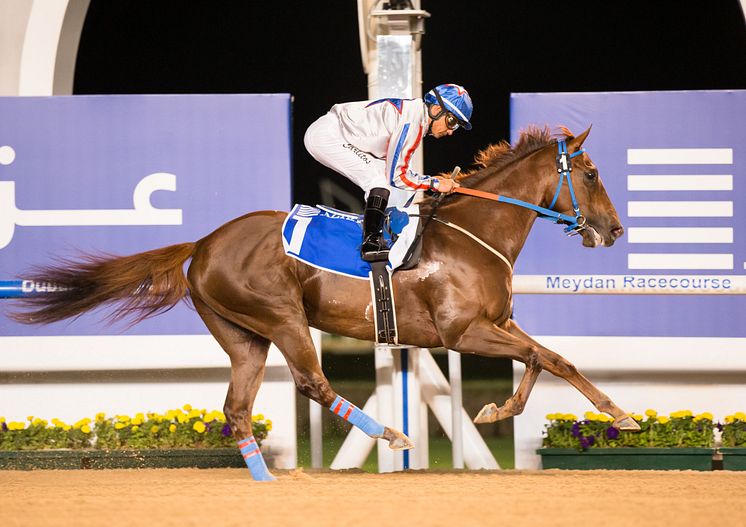 I Kirk vinner på Meydan i Dubai, UAE