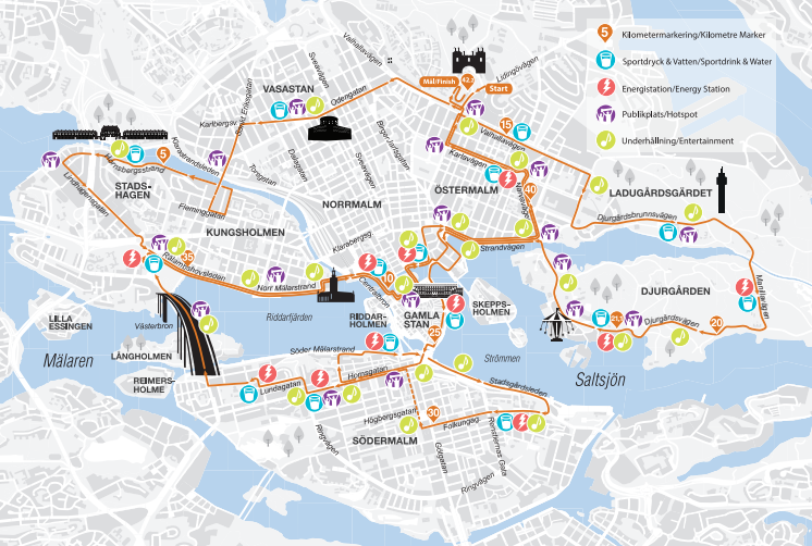 Karta ASICS Stockholm Marathon 2019