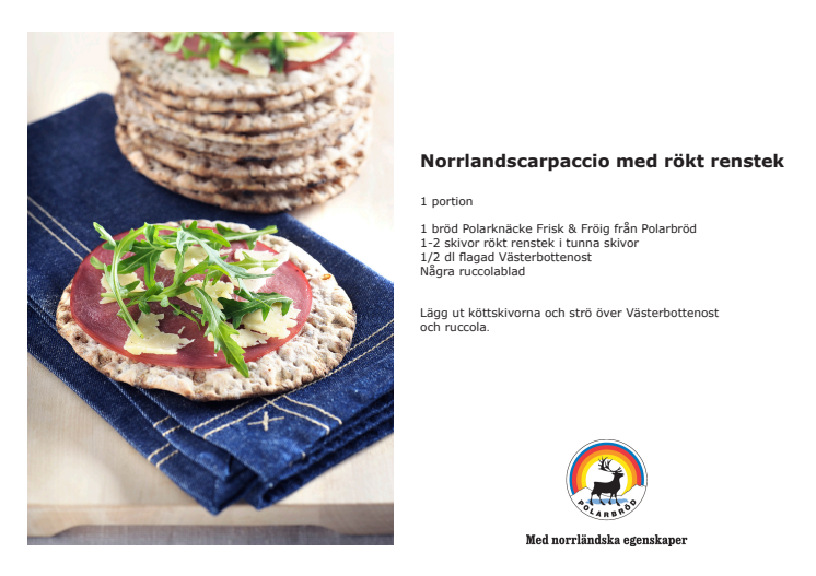 Norrlandscarpaccio med rökt renstek