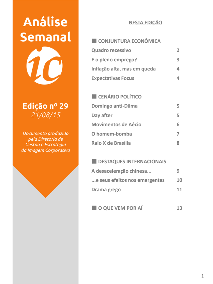 Análise Semanal IC - 21.08.2015