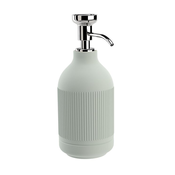 Pomd`or_x_Rosenthal_Equilibrium_Free_standing_soap_dispenser_Celadon_Rips_Chrome