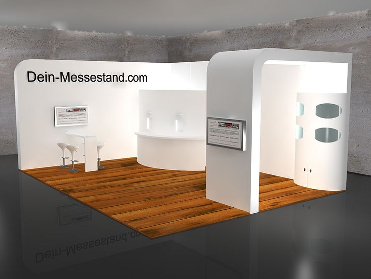 Messestand Design Rundwand