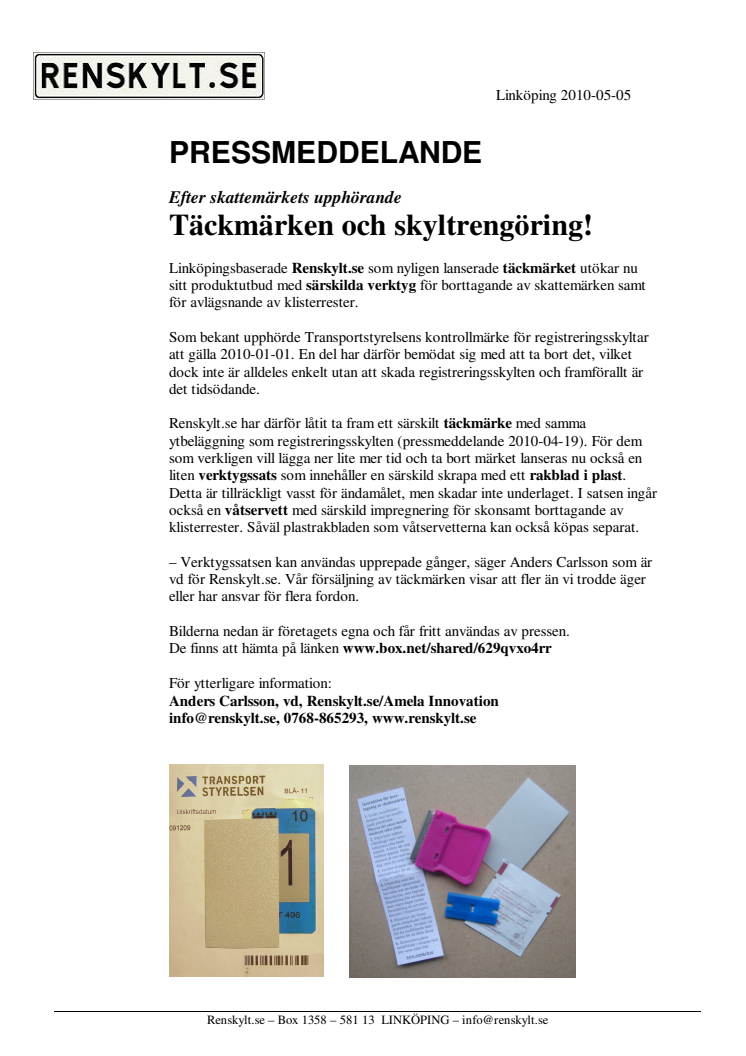 Efter skattemärkets upphörande: Täckmärken och skyltrengöring
