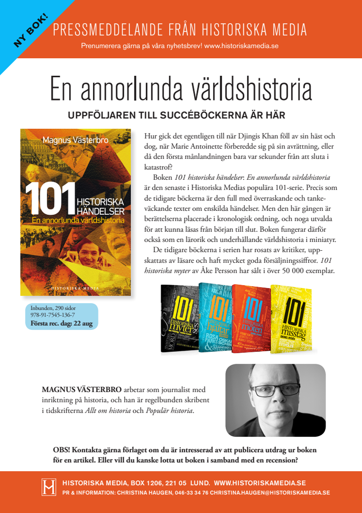 101 historiska händelser – En annorlunda världshistoria