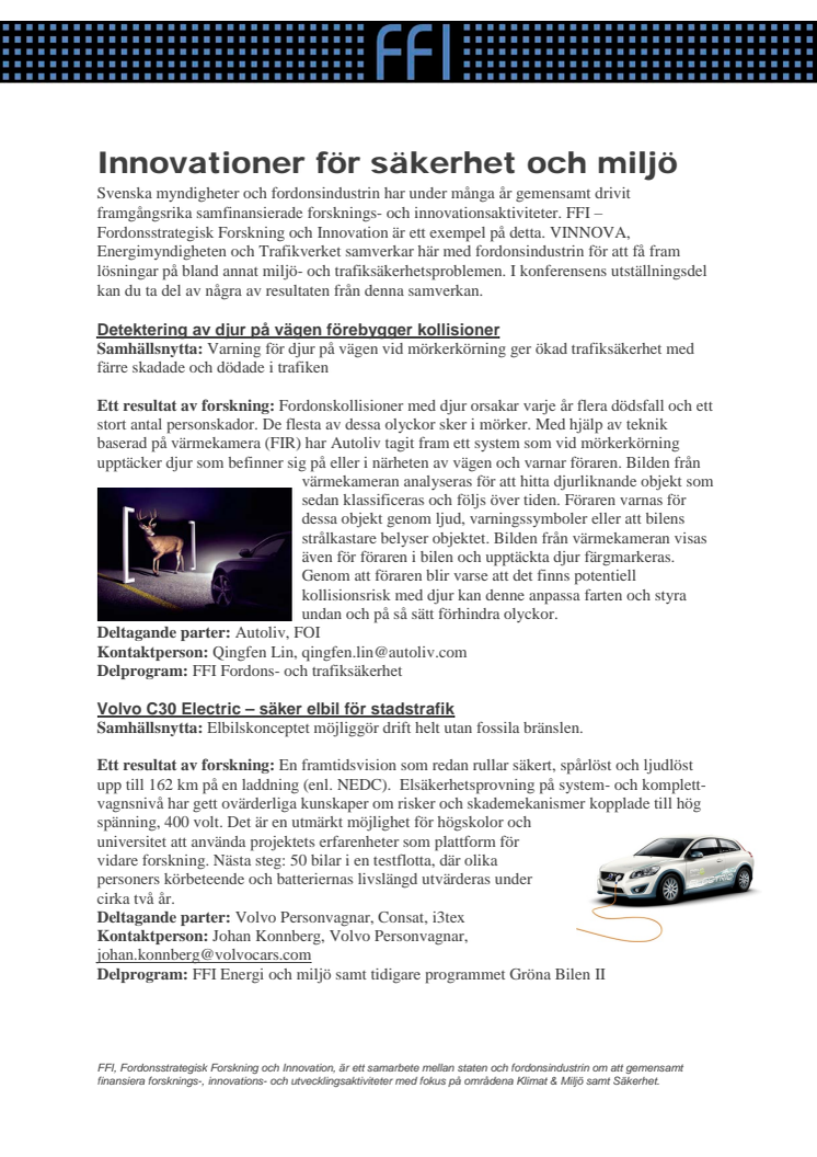 Välkommen till FFI-konferensen: Vägen fortsätter framåt!