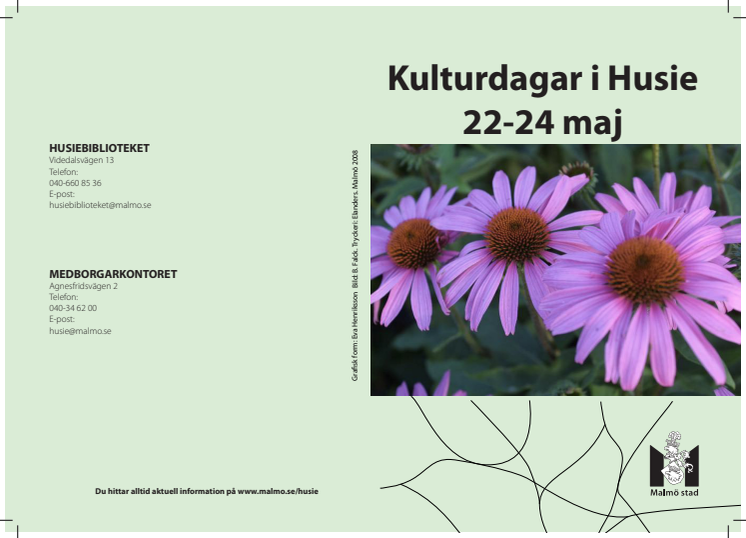 Gör som Jesper Aspegren - kom till kulturdagarna i Husie den 22-24 maj.