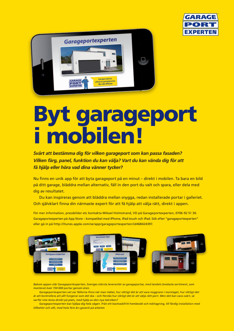 Byt garageport i mobilen