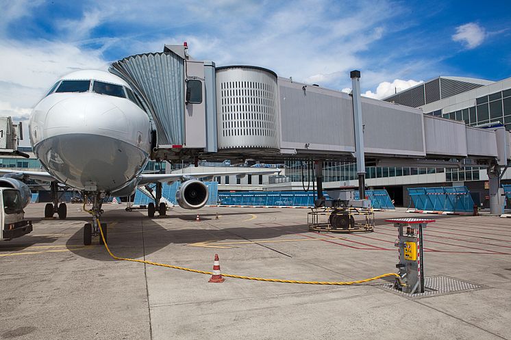 Cavotec ground support equipment at Frankfurt Airport