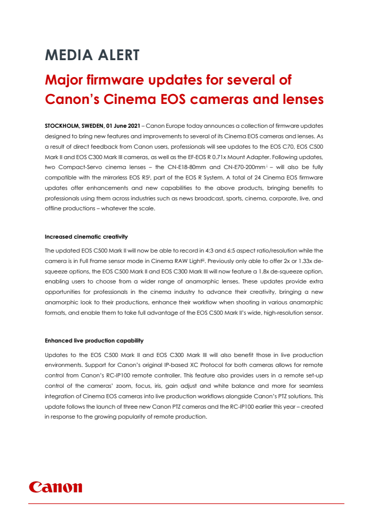 Canon pressinformation Cinema EOS Firmware update 1 juni 2021.pdf