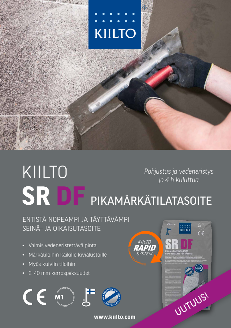 Kiilto SR DF Pikamärkätilatasoite