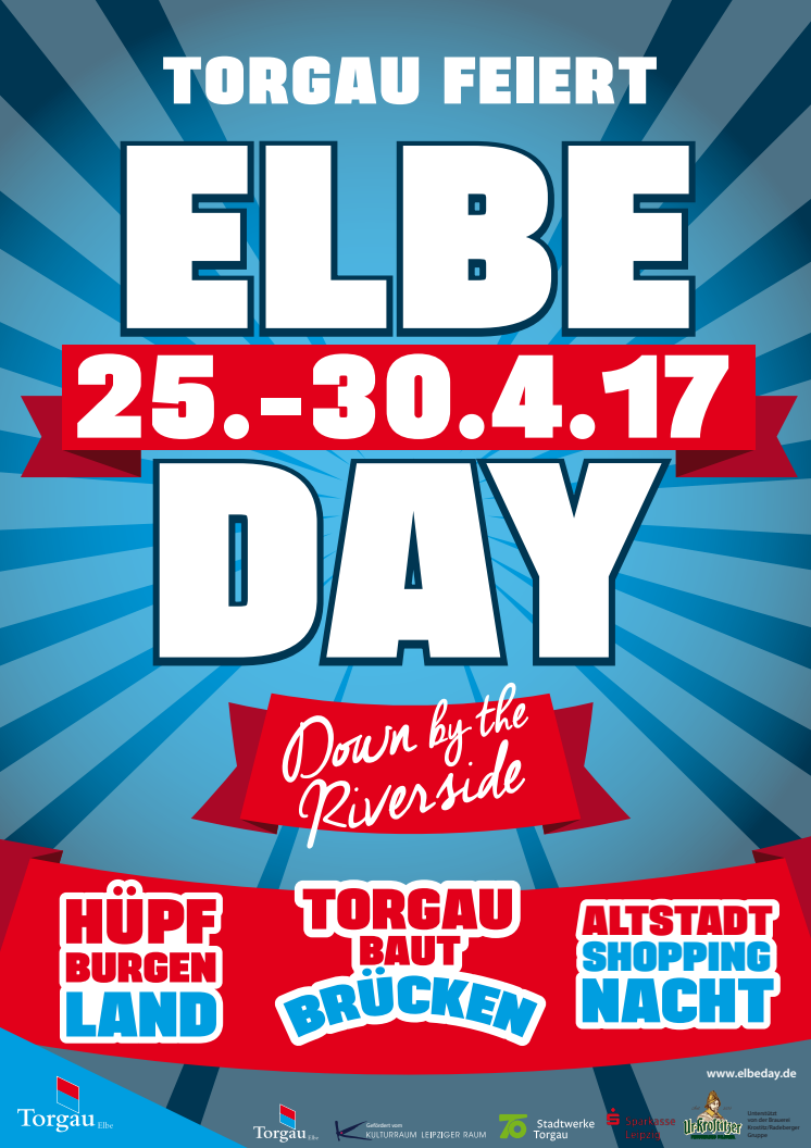 Plakat ELBE DAY Torgau 25.-30.04.2017