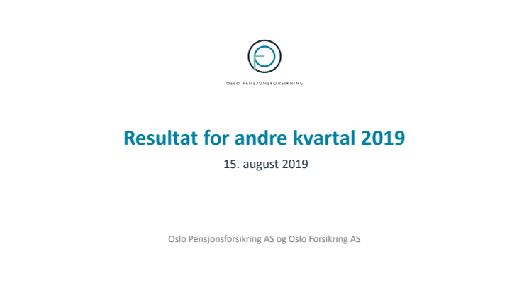 OPF resultatpresentasjon Q2 2019