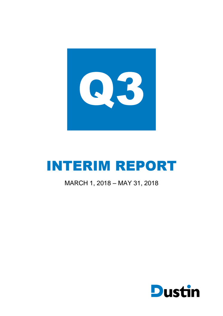 Interim report for the period Mar 1 2018 – May 31 2018, Q3