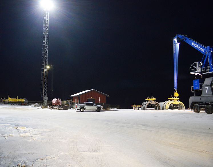 Mastbelysning Piteå Hamn