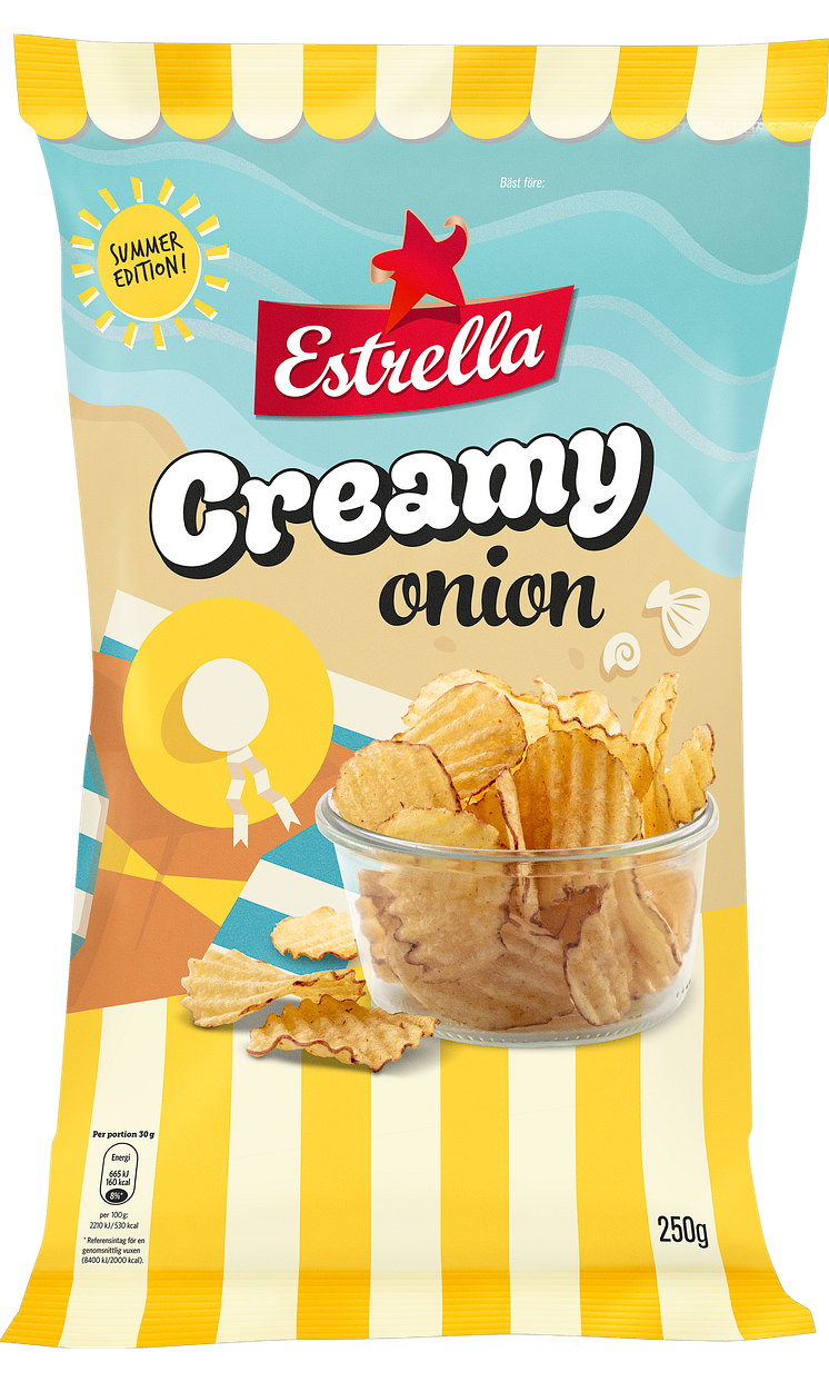 Sommarsnacks 2020: grovräfflade potatischipset Creamy Onion