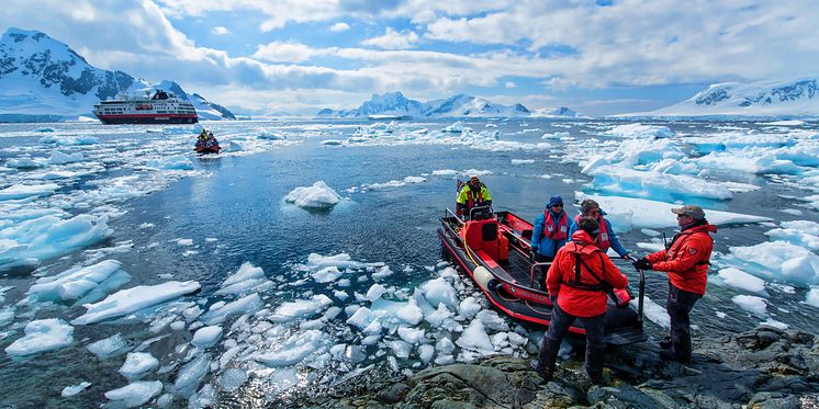 Landing with Hurtigrutens Polar Circle Boat in Antarctica