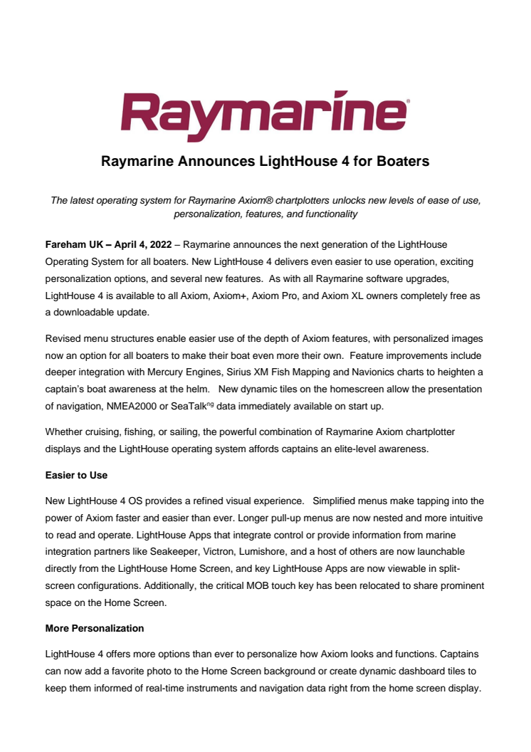 Raymarine_ 2022_Raymarine_Announces_LightHouse_4_for_Boaters.pdf