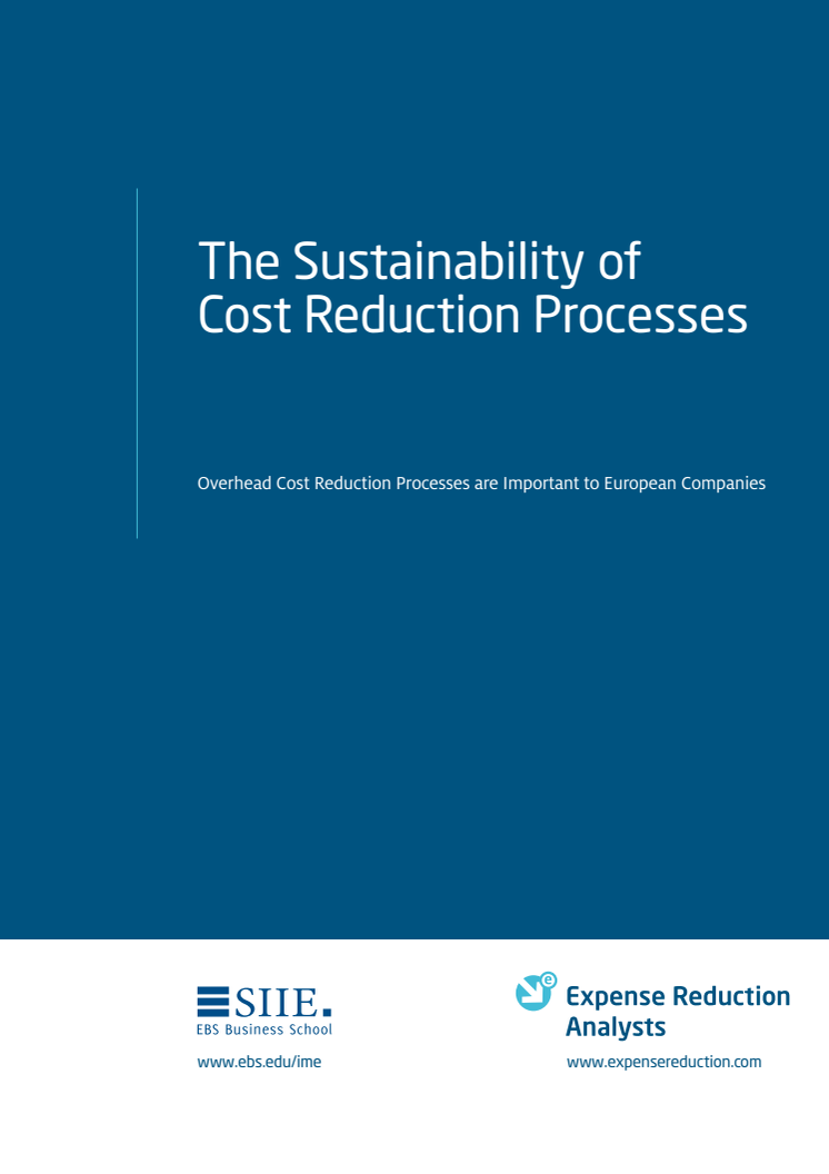 The Sustainability of Cost Reduction Processes