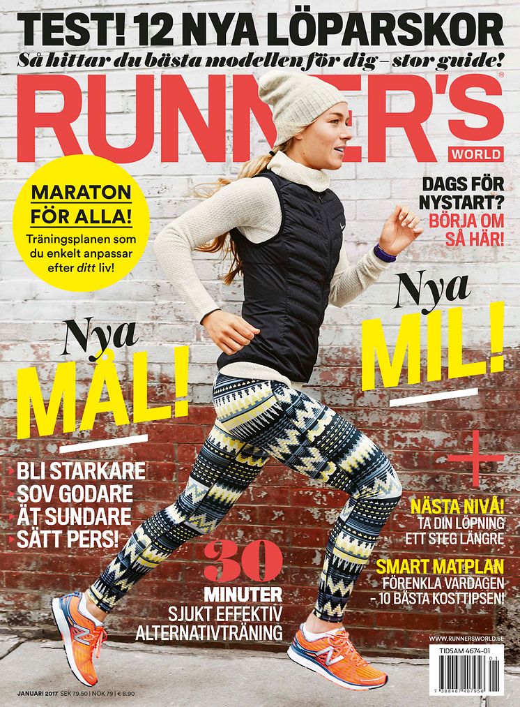 Omslag Runner's World Nummer 1 2017