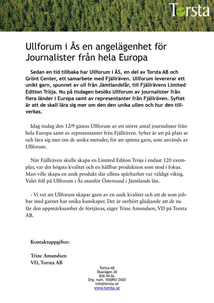 Ullforum i Ås en angelägenhet för Journalister från hela Europa