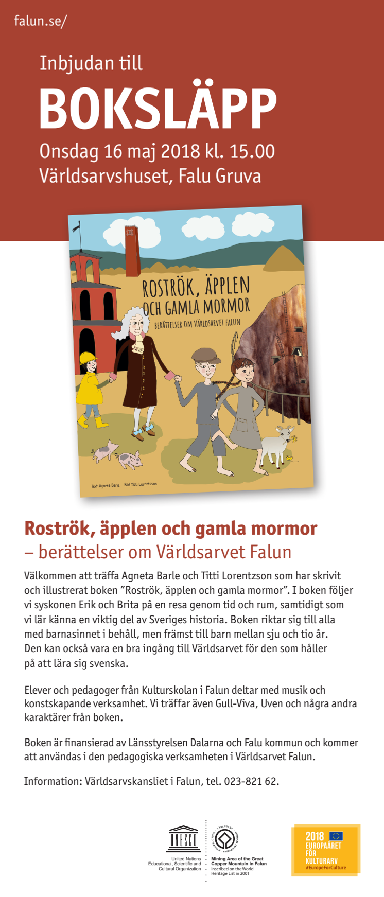 Ny barnbok om Världsarvet Falun